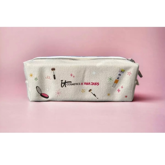 IT Cosmetics x Ana Jaks Makeup Bag Beautiful Together Small Canvas Zip Pouch - Picture 2 of 8
